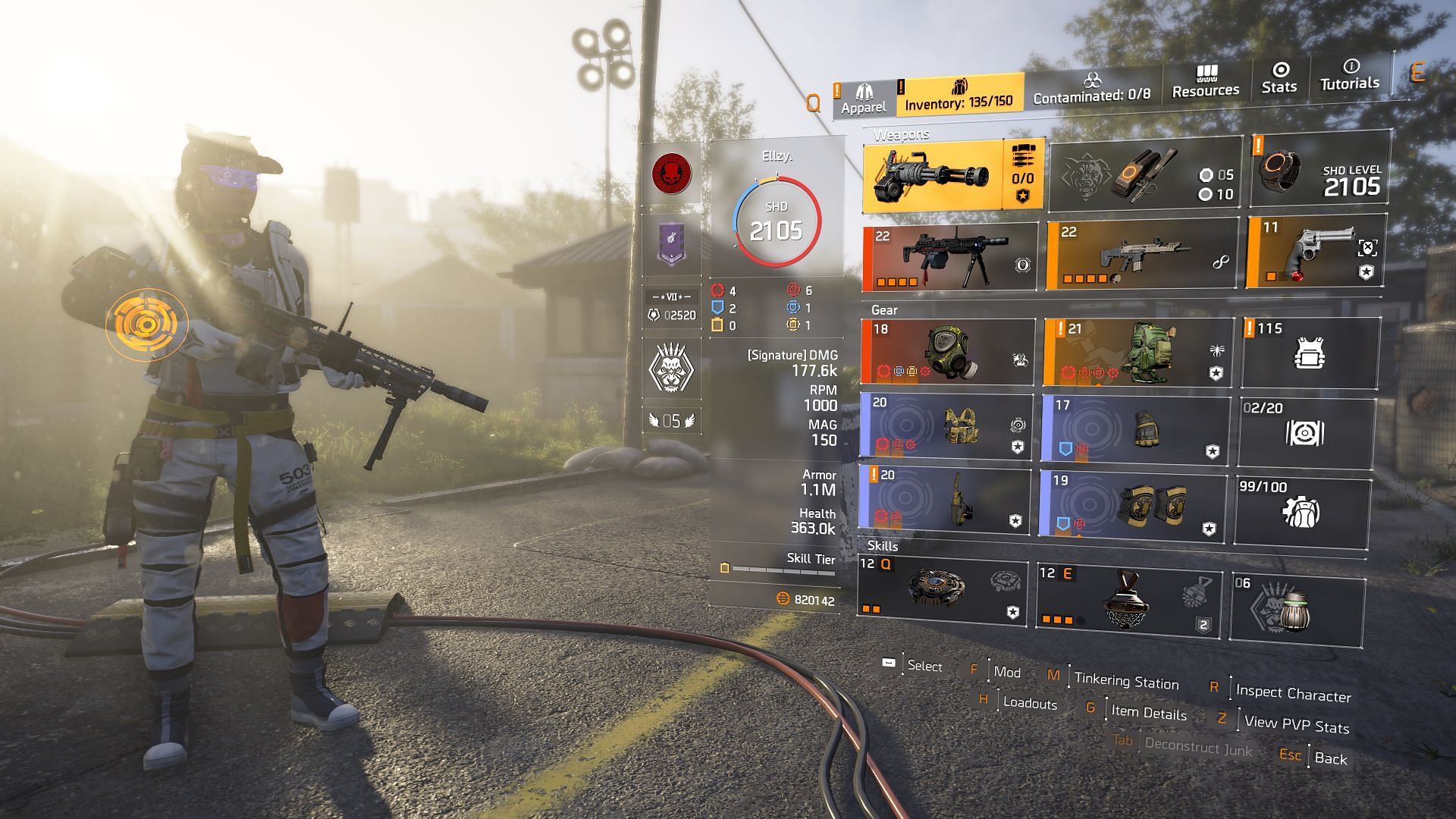Bluescreen build for farming SHD Watch levels in The Division 2 (Image via Sportskeeda Gaming || Ubisoft)