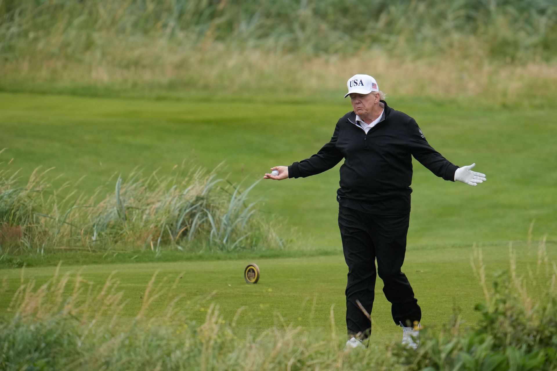 U.S. President Donald Trump Visits Scotland For Golfing Getaway - Source: Getty