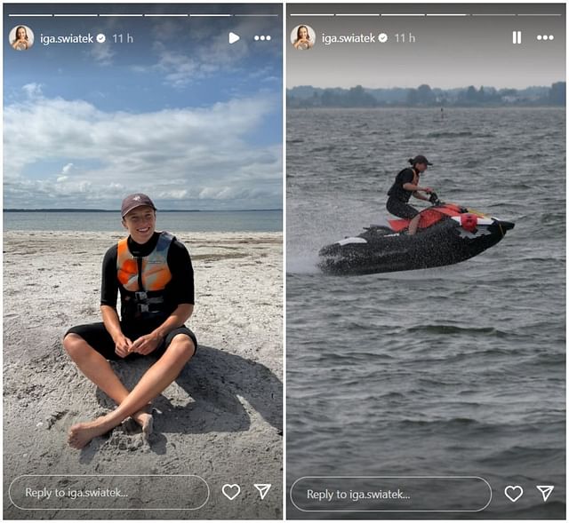 Swiatek enjoys jet skiing on a fun getaway; Instagram - @iga.swiatek