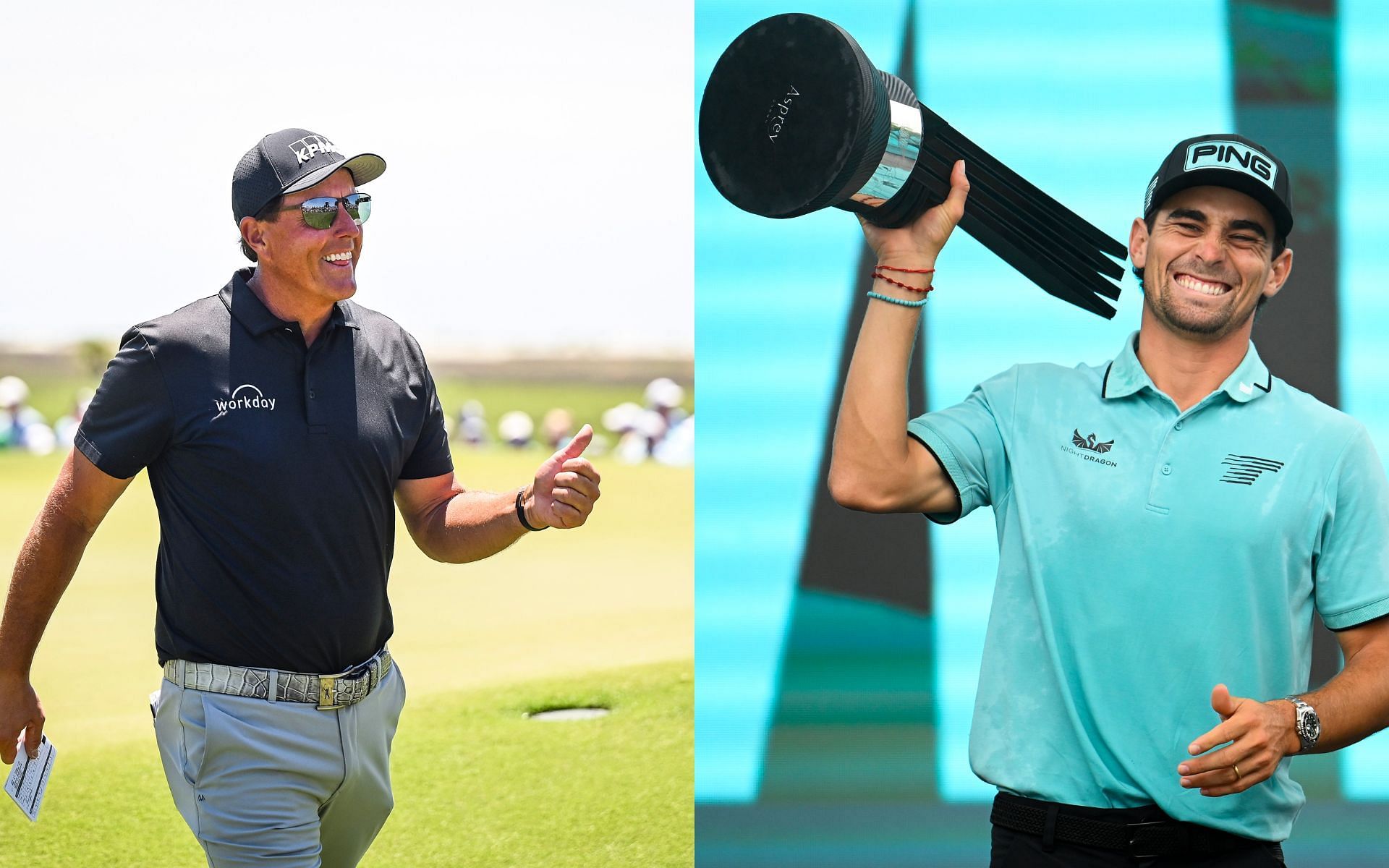 Phil Mickelson and Joaquin Niemann ( via Getty)