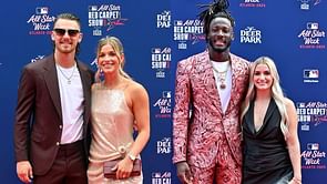 "Obsessed" - Elly De La Cruz's girlfriend Raye, Bobby Witt Jr.'s wife Maggie gush over their MLB All-Star red carpet accessories