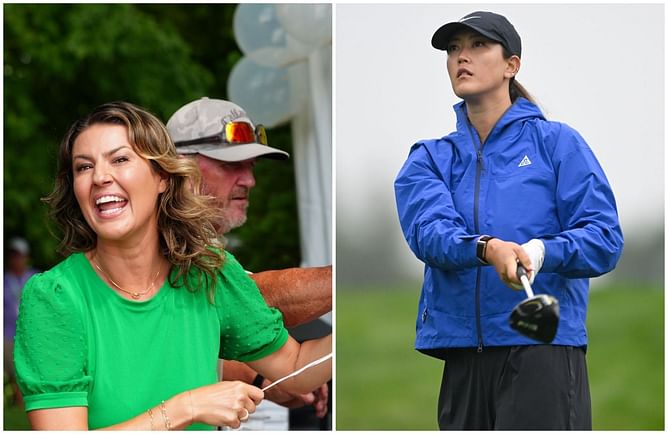 Amanda Balionis’s wait at the airport gets teased by Michelle Wie West