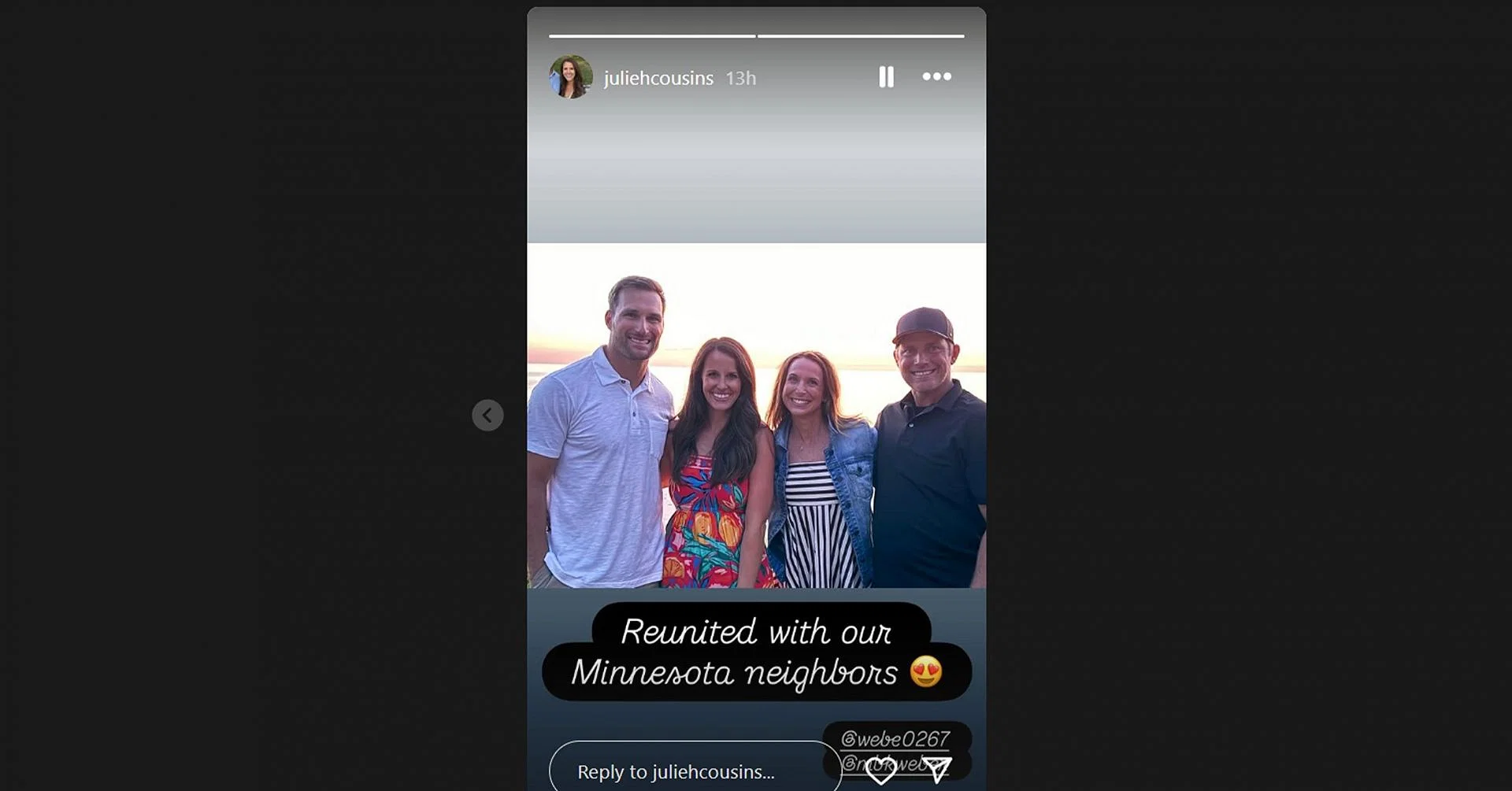 Kirk Cousins&#039; wife shares a glimpse of 