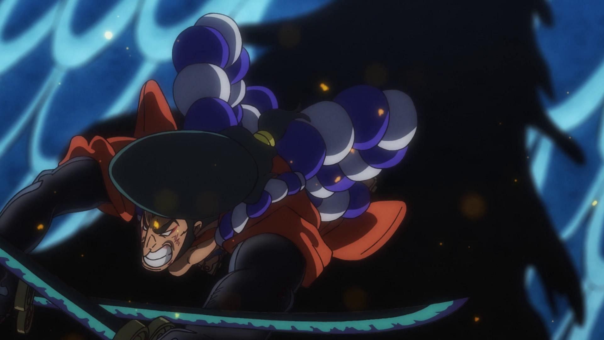 Oden&#039;s Nitoryu as seen in One Piece (Image via Toei Animation)