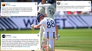 "Worst ever player to get generational shouts?"- Fans slam Harry Brook for his atrocious shot selection in ENG vs IND 2025 3rd Test