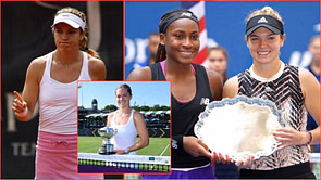 Coco Gauff shows love for former doubles partner Caty McNally as she defeats top seed to win Newport Challenger