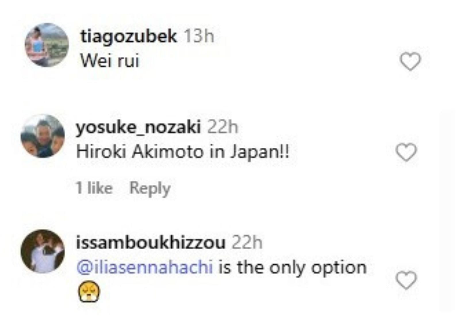 Other possible opponents