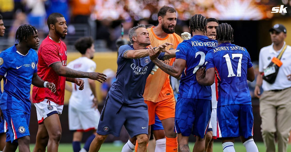Chelsea-PSG ended with a scuffle between members of both teams 