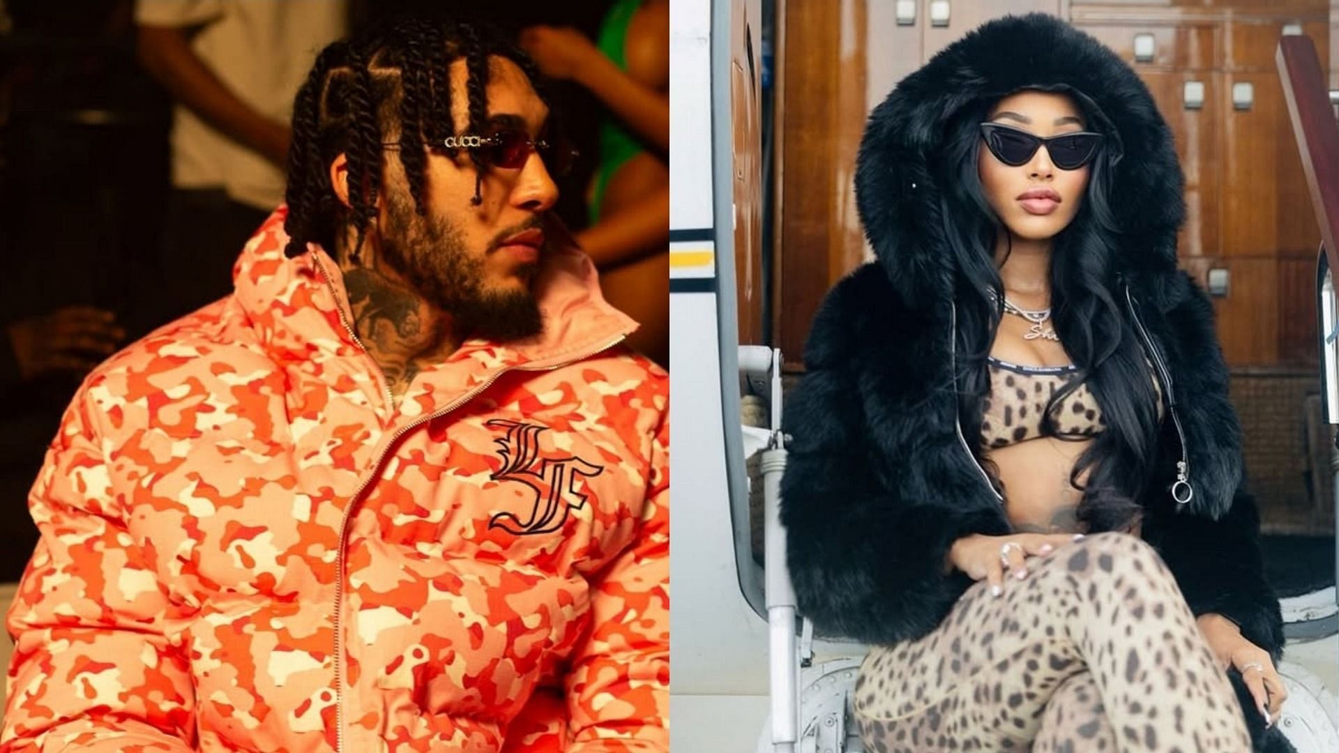 An image of LiAngelo Ball and Rashida Nicole side by side