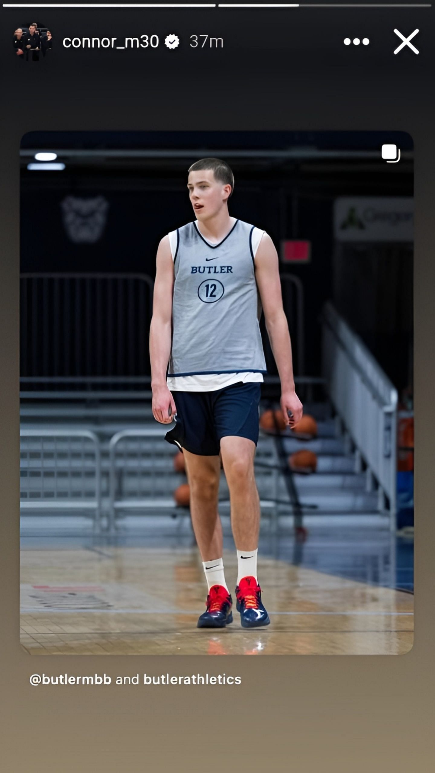 McCaffery&#039;s shoutout post for GF Clark [Credit: IG/@connor_m30]