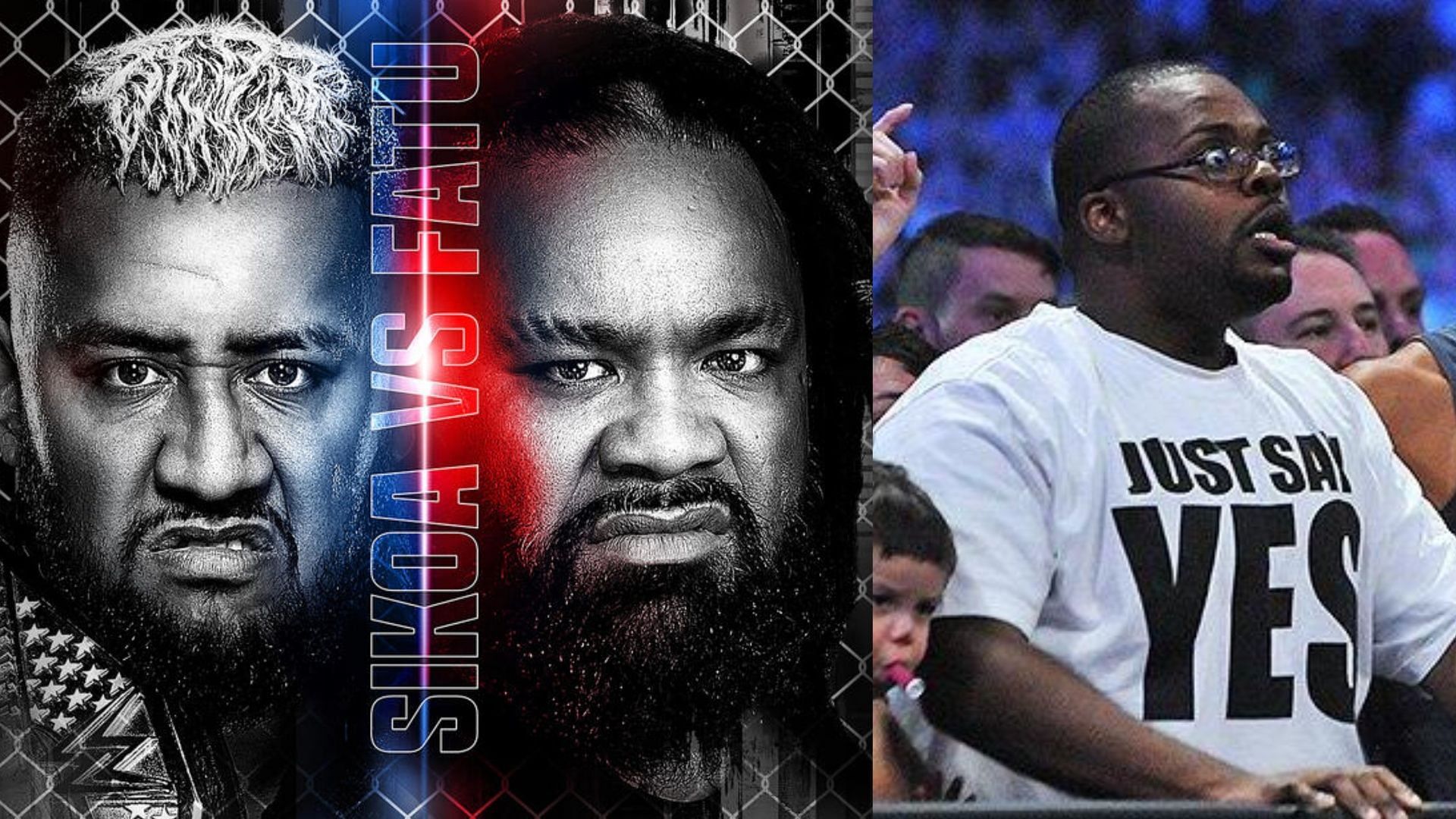 Solo Sikoa, Jacob Fatu, WWE fan [Image Credits: wwe.com]