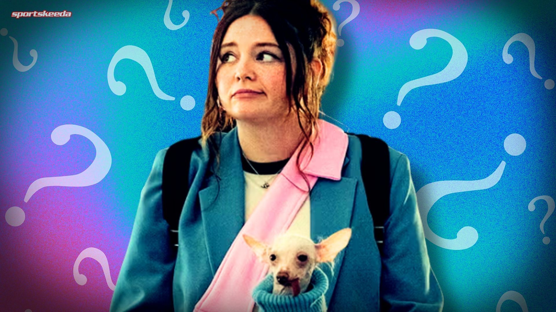 An image of Megan Stalter from the Netflix series Too Much (Custom cover edited by Sportskeeda, Original Image [Netflix])