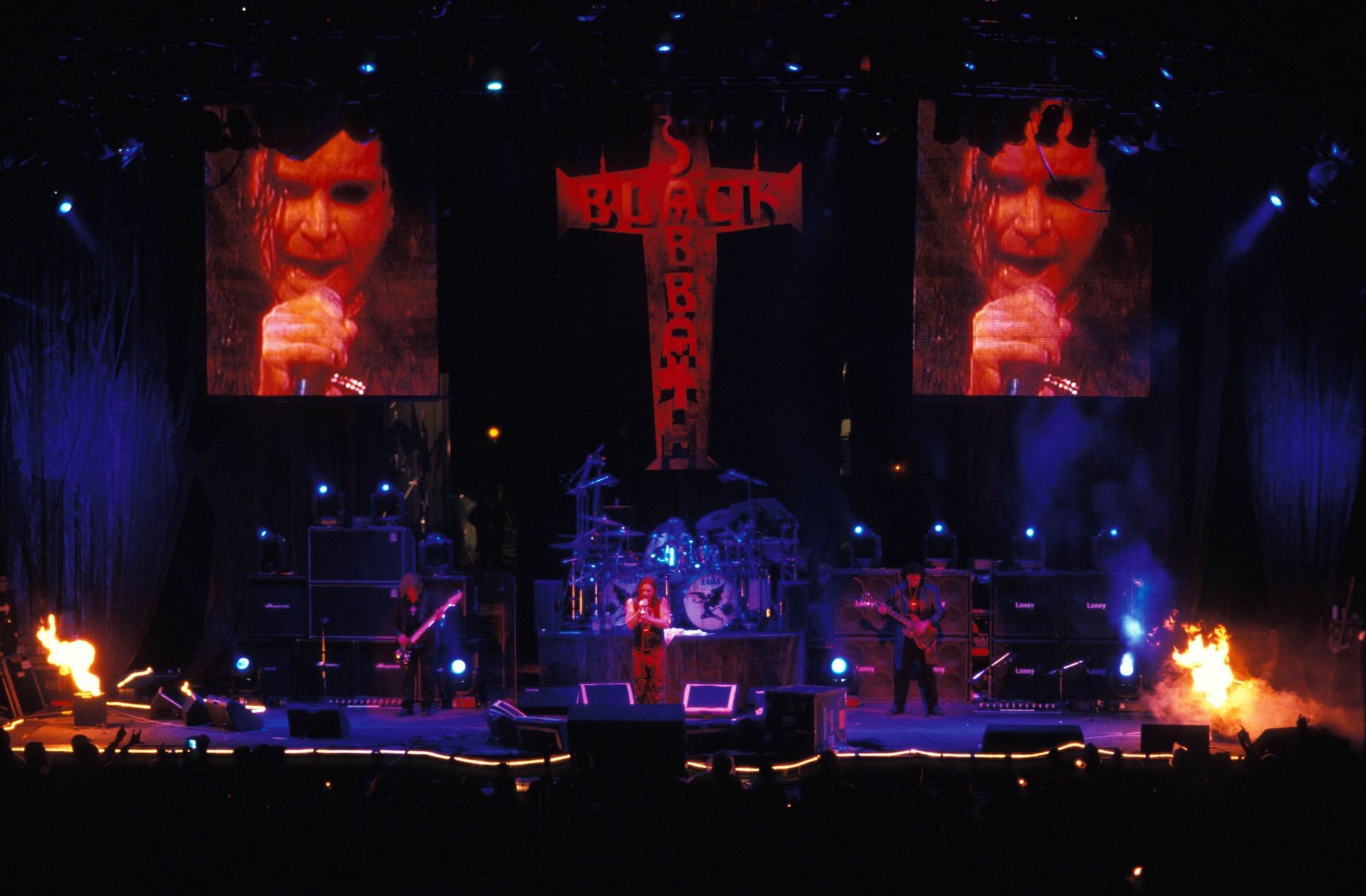 Photo of Ozzy OSBOURNE and BLACK SABBATH at Ozzfest (Image via Getty)
