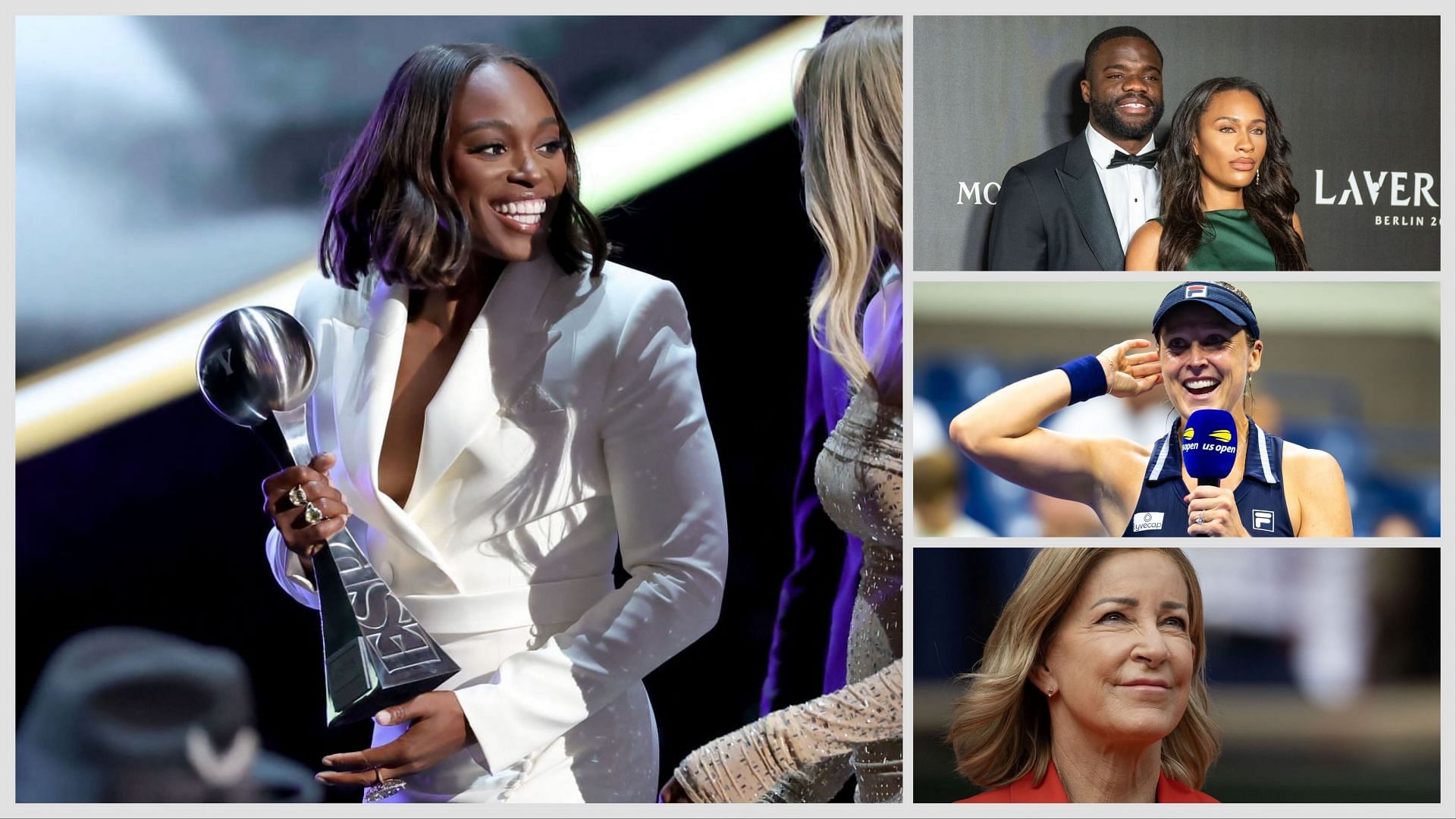 Chris Evert, Frances Tiafoe&rsquo;s girlfriend, Shelby Rogers and others shower love as Sloane Stephens&rsquo; wins Muhammad Ali Humanitarian award at ESPYs. Credit: GETTY