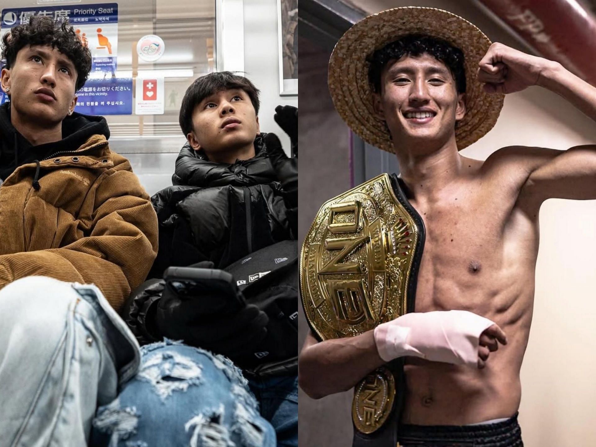 Yonis Anane (in black) eager to fight his way to stardom like his elder brother Nabil Anane.