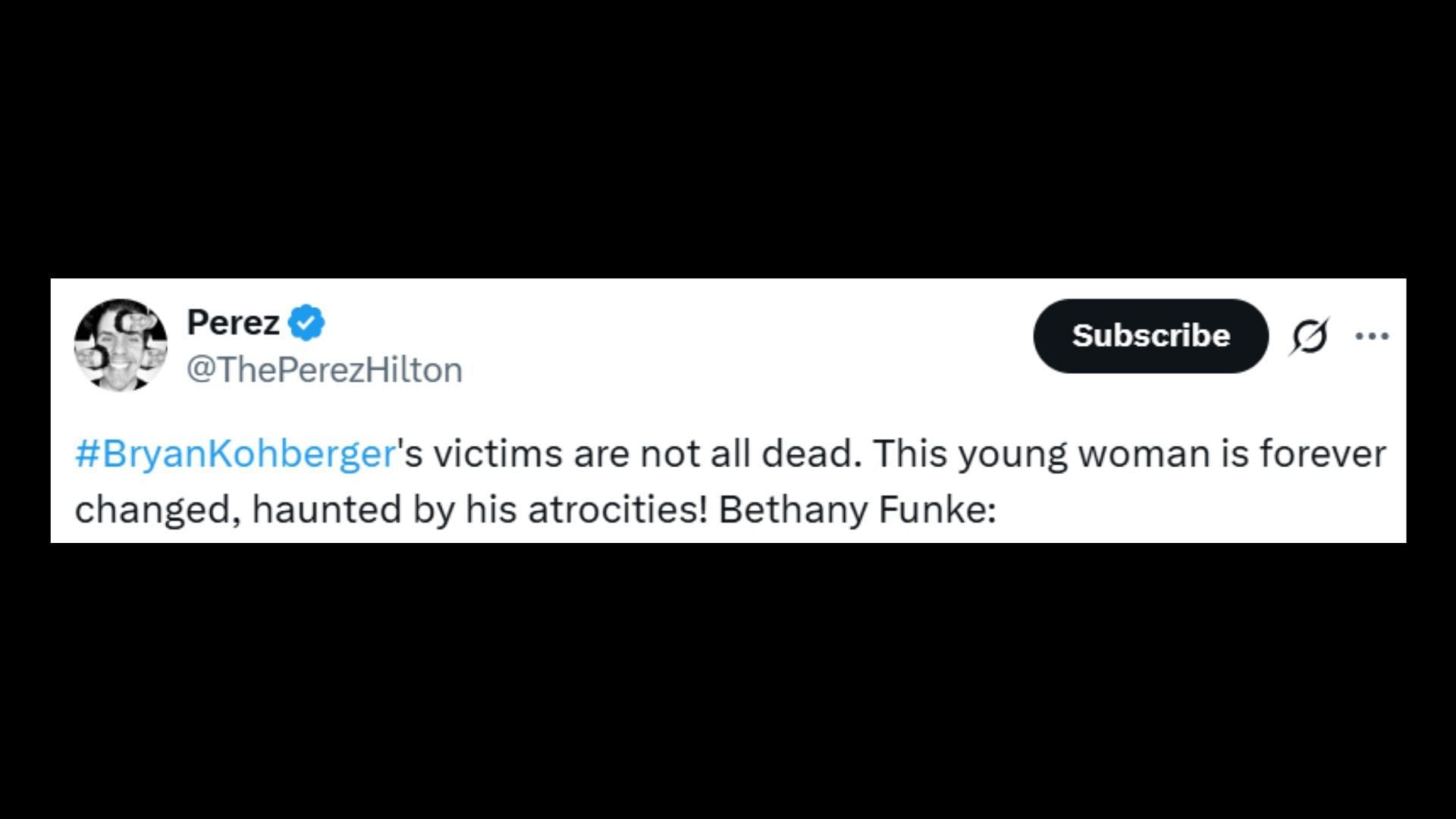 Hilton&#039;s statement (Image via X/ThePerezHilton)