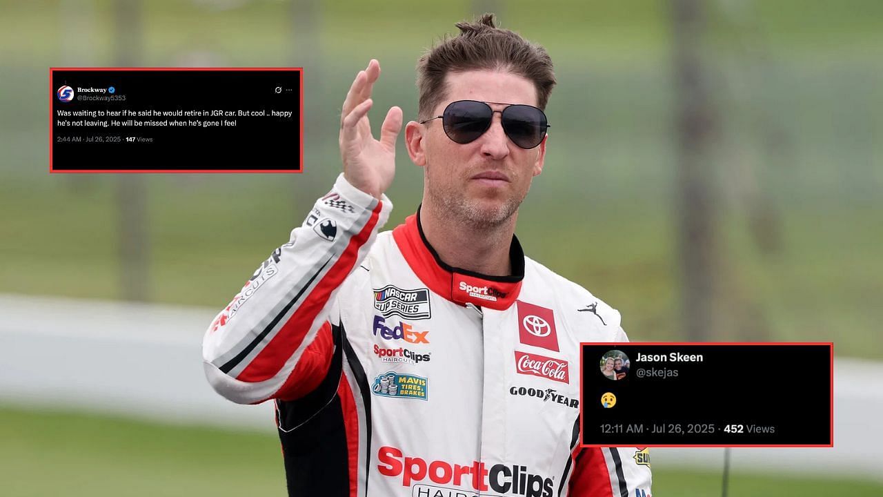 “He will be missed when he’s gone”: Fans react as Denny Hamlin calls latest JGR deal “most likely” his final contract extension 