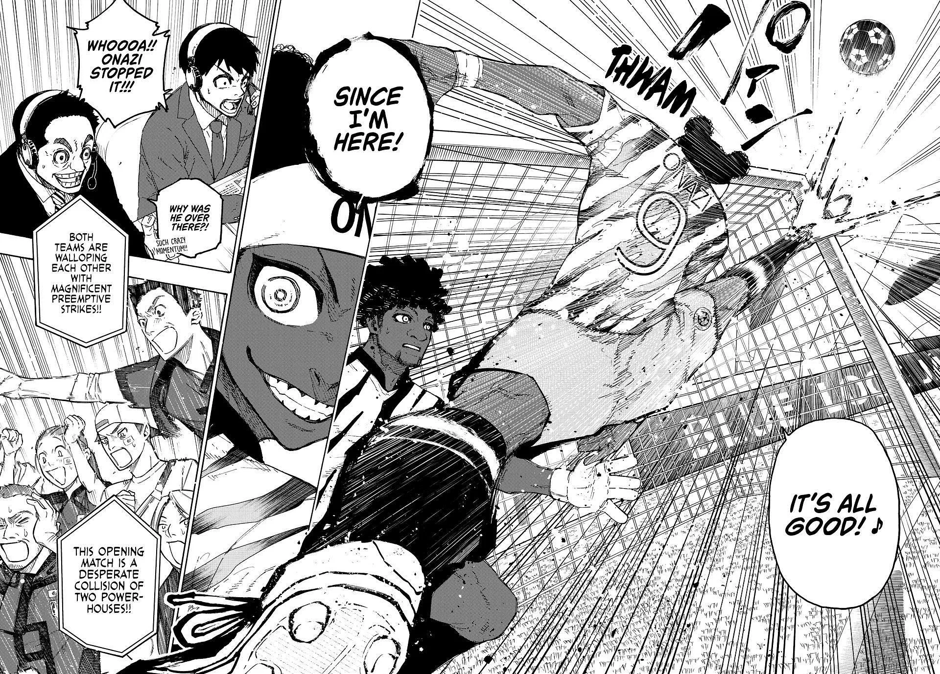 Onazi as seen in the Blue Lock manga (Image via Kodansha)