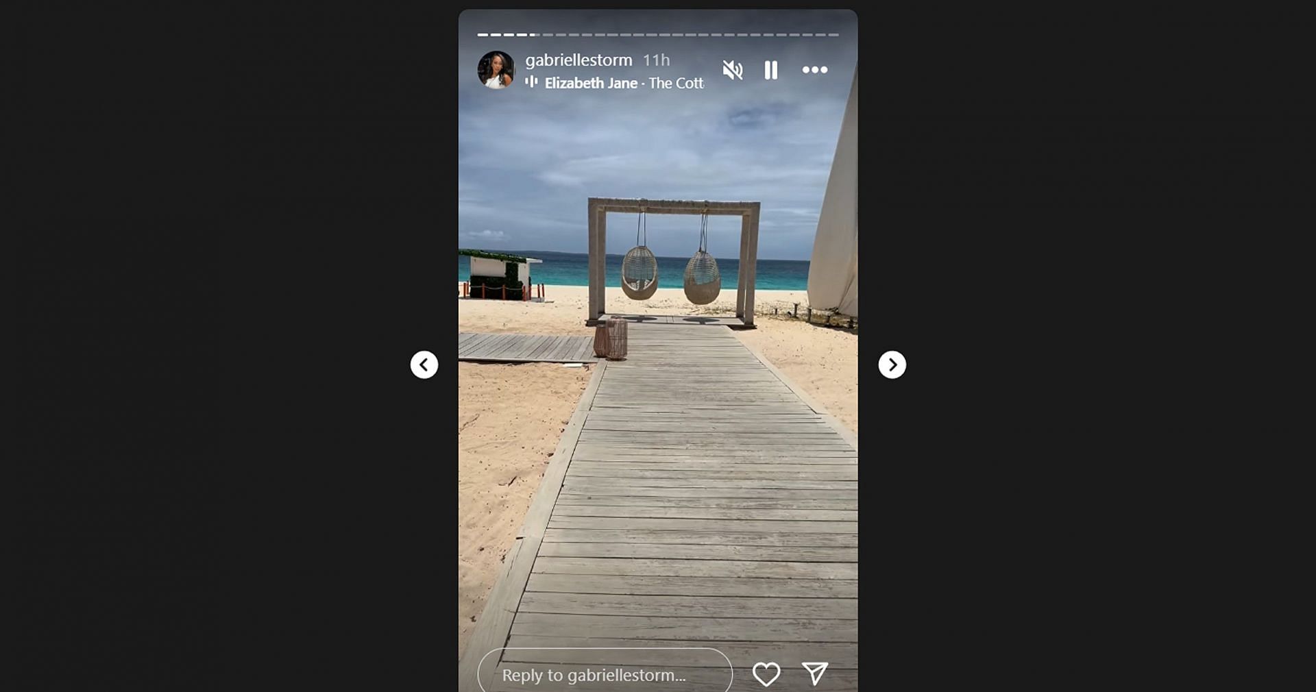 Nazeeh Johnson heads for beachside vacation after Miami wedding/@gabriellestorm