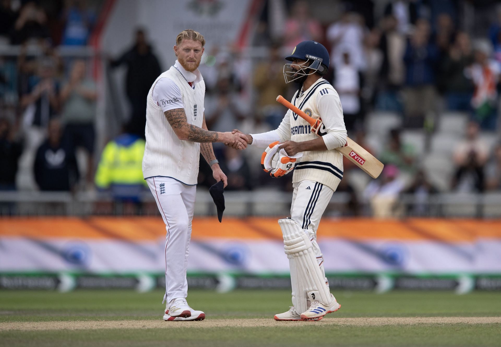 India batted 143 overs in their second innings to draw the Manchester Test. [P/C: Getty]