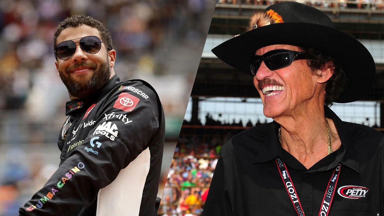 Bubba Wallace and Richard Petty