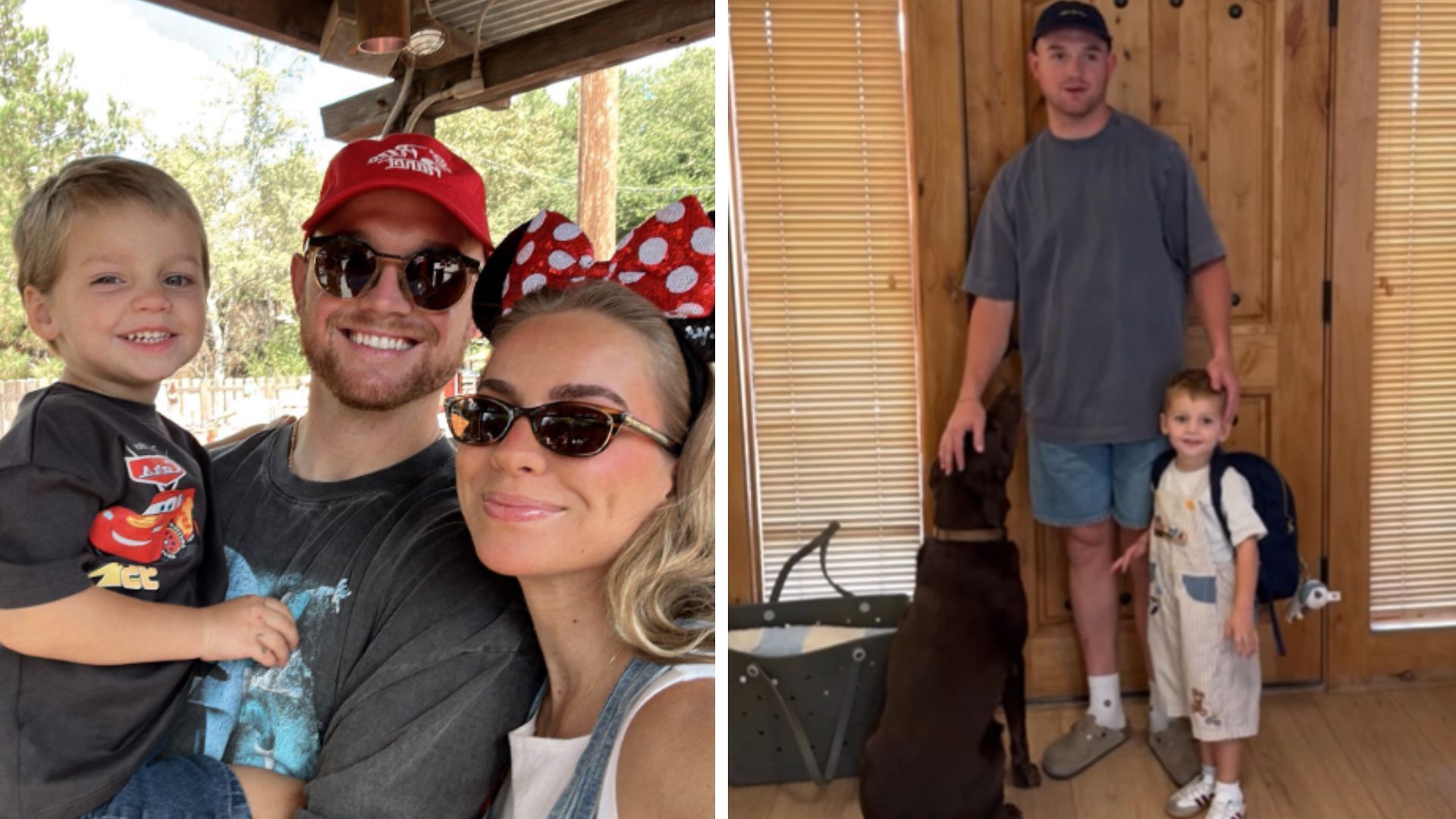 Emilie Kiser and her husband Brady Kiser with their son Trigg