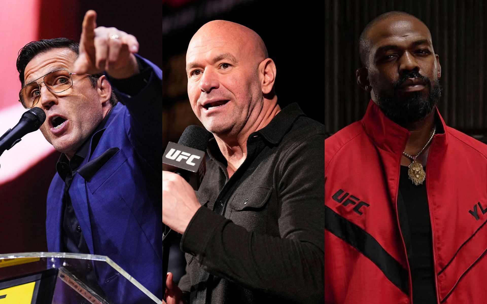 Chael Sonnen (left) speculates about Dana White