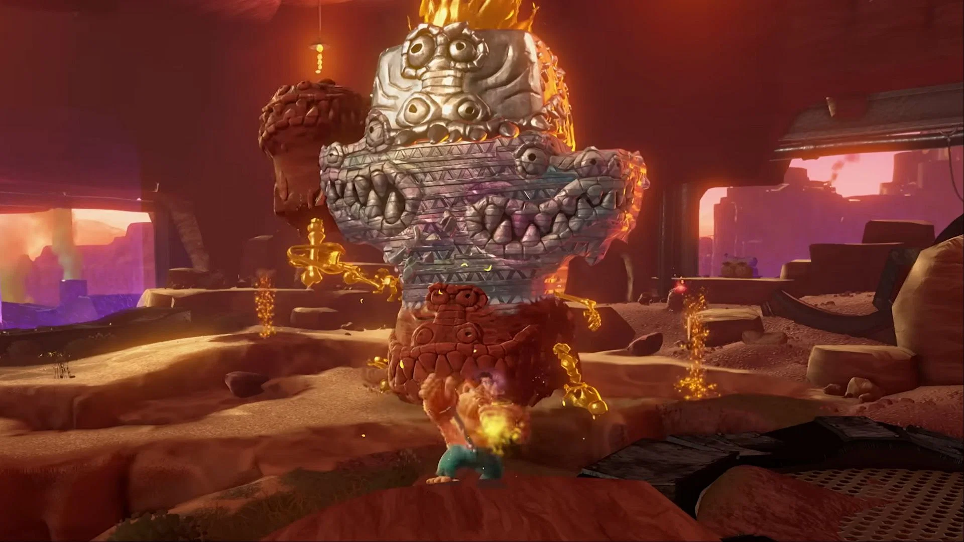Explore vast levels and take on challenging bosses (Image via Nintendo)