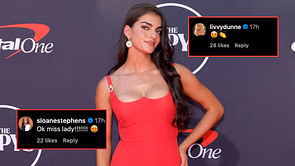 Livvy Dunne, Sloane Stephens, and other celebrities comment on Toni Breidinger’s stunning Red dress for the ESPYs