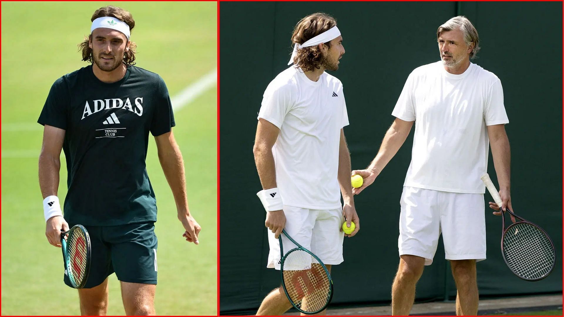 Stefanos Tsitsipas with his coach Goran Ivanisevic | Getty