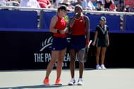 Caty McNally and Coco Gauff at the 2023 Billie Jean King Cup Qualifier - Source: Getty