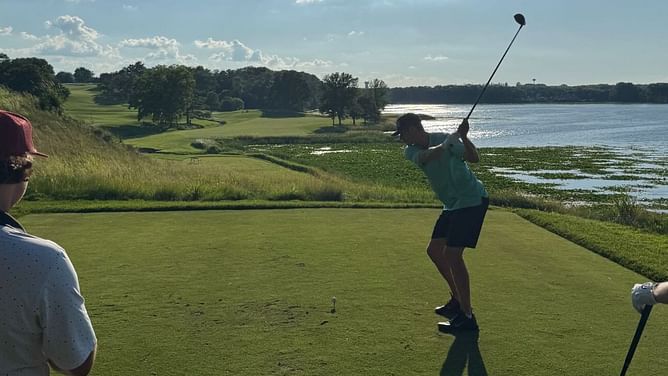 Jake Oettinger and Mason Marchment reunite on the golf course days after Marchment's trade left Stars goalie heartbroken
