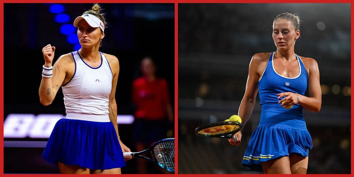 Marketa Vondrousova and Marta Kostyuk (Source: Getty)