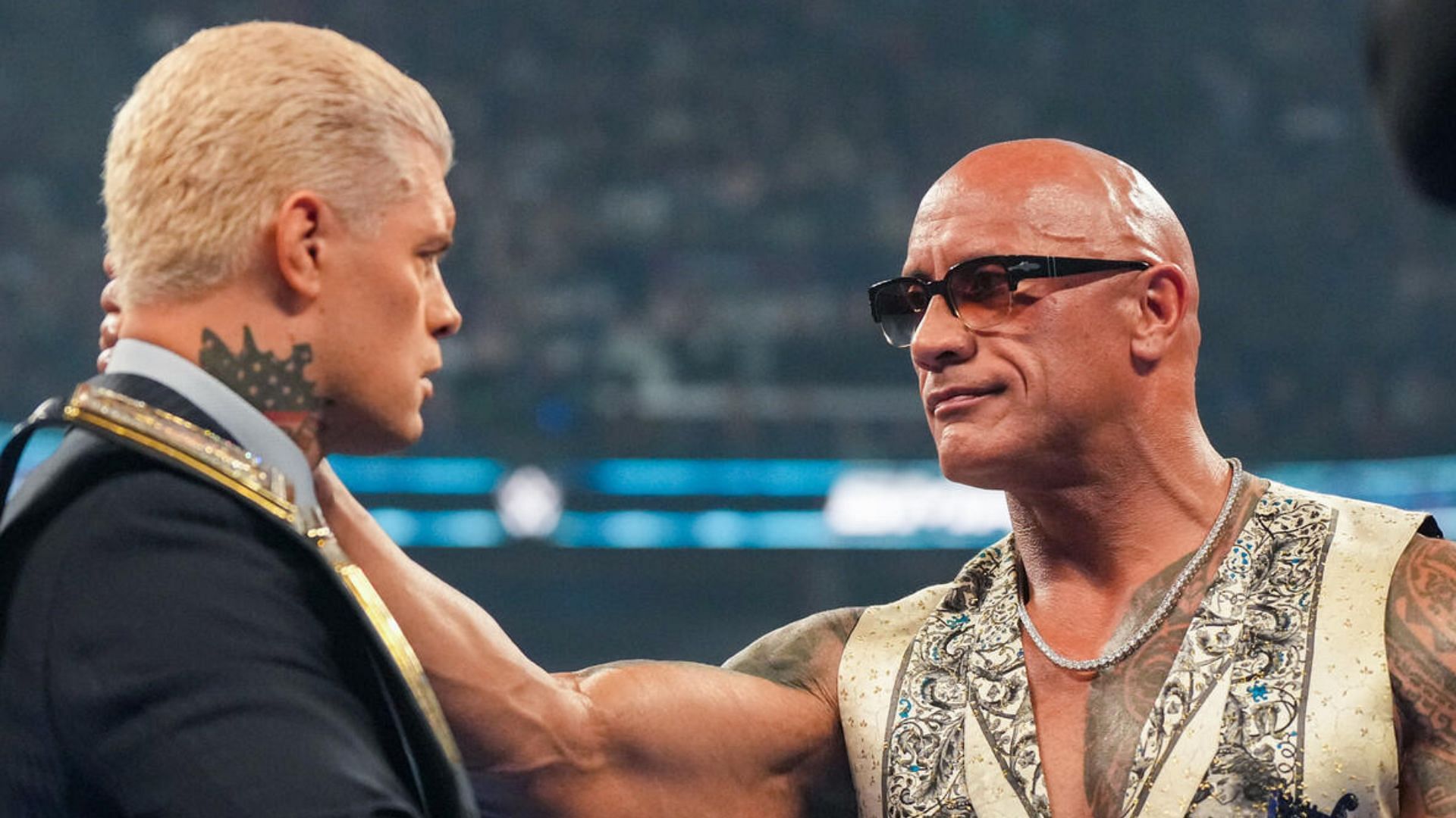 The Rock and Cody Rhodes on SmackDown! [Image credit: WWE.com]