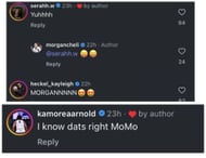Morgan Cheli's UConn teammates hype her on IG. Image via @morgancheli
