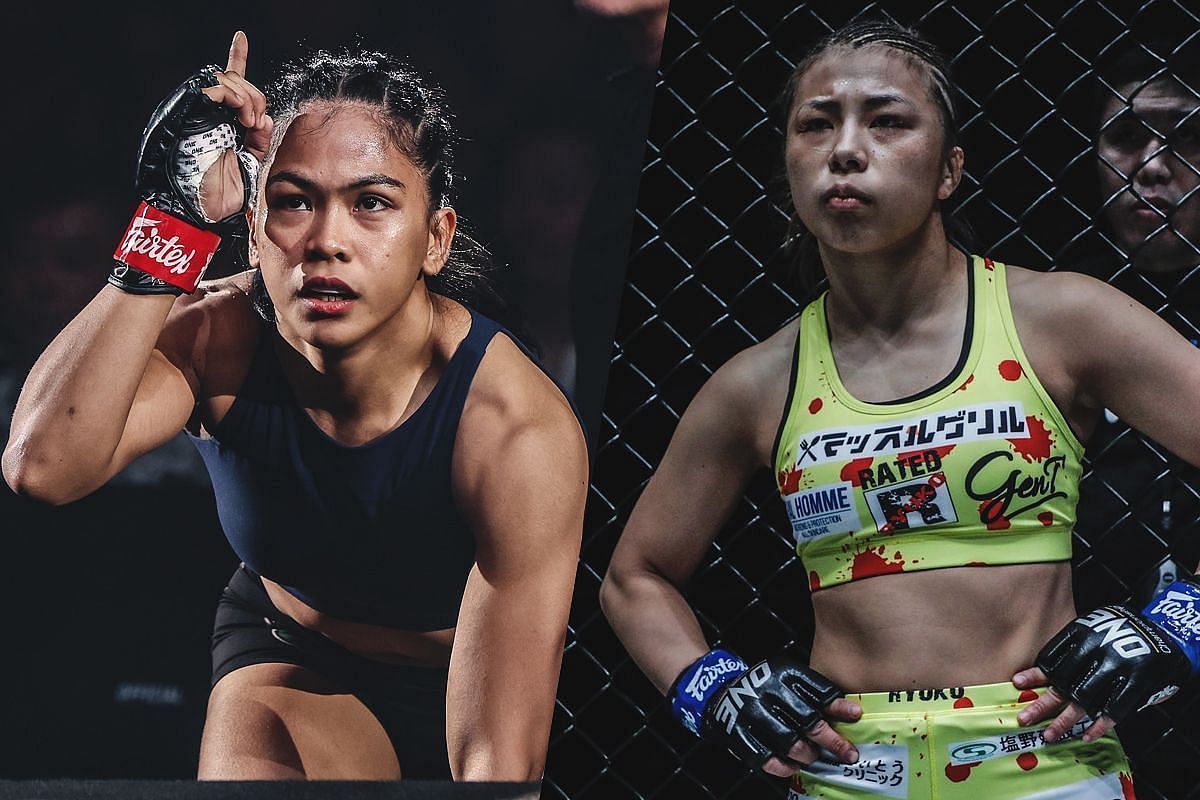 (From left) Denice Zamboanga and Ayaka Miura. [Images courtesy from ONE Championship]