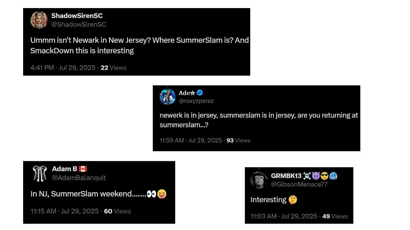 Fan reactions [Screenshots taken from replies on Saraya&#039;s X]