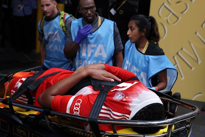 Jamal Musiala suffers horror injury in Club World Cup quarter-final vs PSG, image of twisted ankle shocks internet