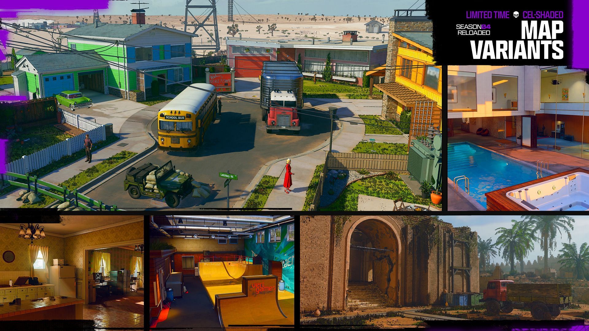 Cel-Shaded Black Ops 6 map in CODtoons Moshpit (Image via Activision)