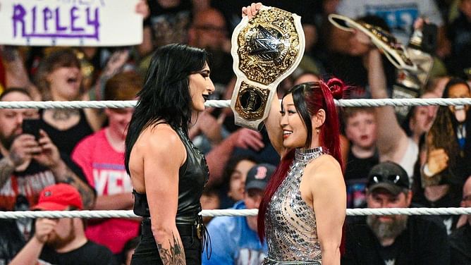 IYO SKY sends a message to Rhea Ripley after their title match is confirmed for WWE Evolution