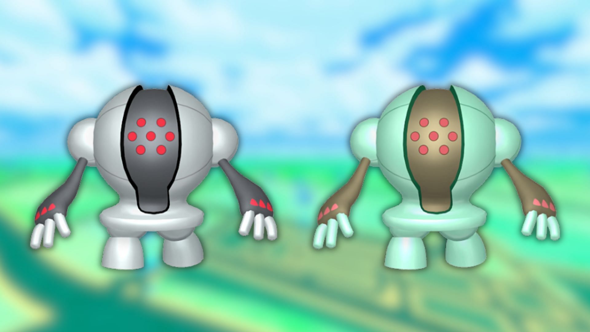 Registeel and its shiny variant (Image via The Pokemon Company)