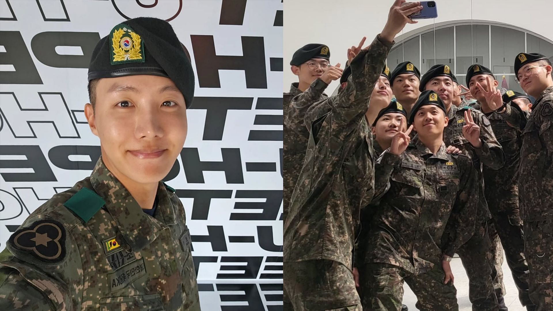 J-hope of BTS visits his former military unit (Images via Instagram/uarmyhope)