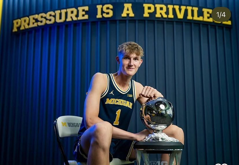 Marcus Moller joins Michigan men&rsquo;s basketball. IG image via @marcusmoller.1