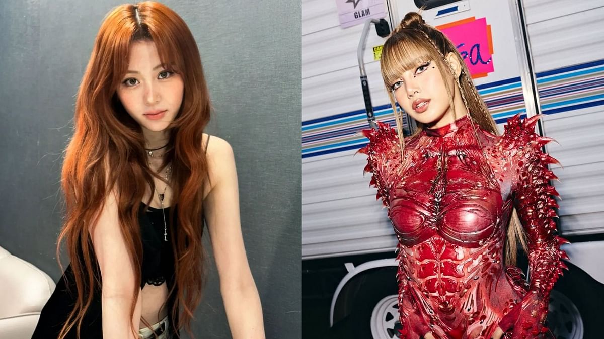 "It's giving Jackson Wang"- Fans react to LE SSERAFIM's Yunjin shocked reaction during Lisa's 'Rockstar' dance break at BLACKPINK's concert