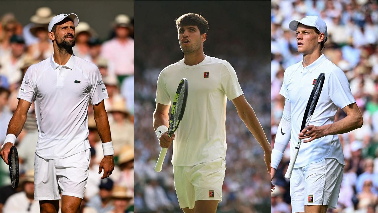 Novak Djokovic, Carlos Alcaraz and Jannik Sinner withdraw from the Canadian Open 2025 (Image via: All Getty)