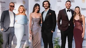 "Gorgeous" - Michael King's wife, Joe Musgrove's fiancée and more react as Dylan Cease's girlfriend turns up glamor in strapless silver gown