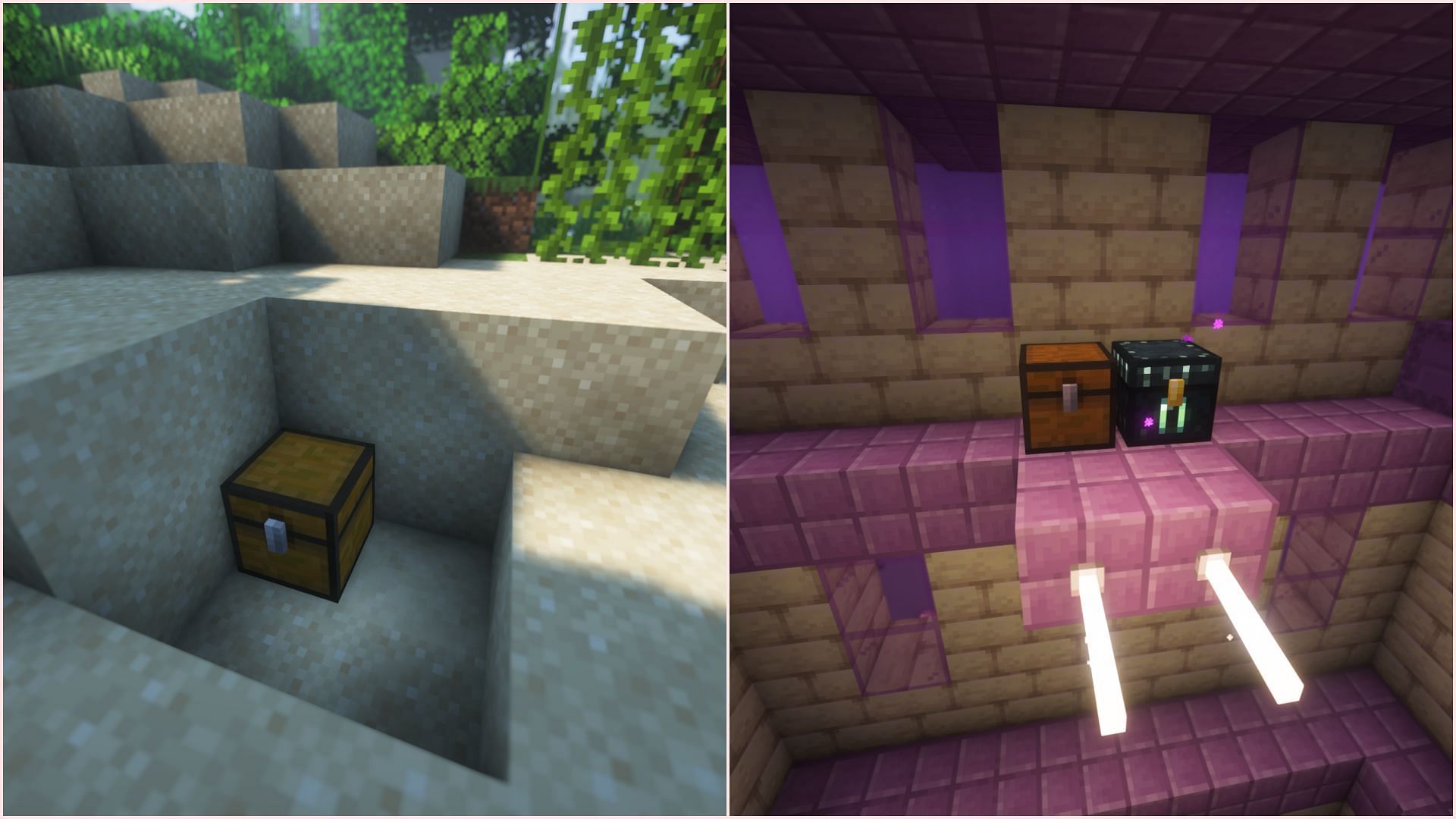 There are some great treasure chests to loot in Minecraft (Image via Sportskeeda Gaming || Mojang Studios)