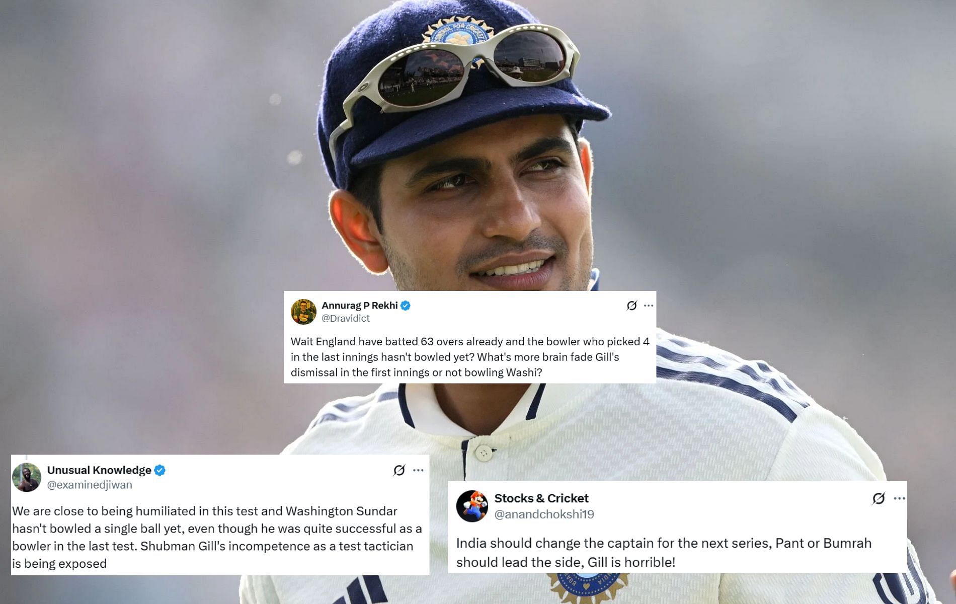 [Image credit: Getty, @anandchokshi19, @examinedjiwan, @Dravidict X handles]