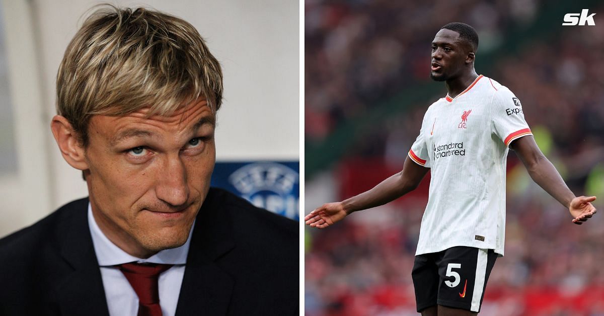 Sami Hyypia and Ibrahima Konate