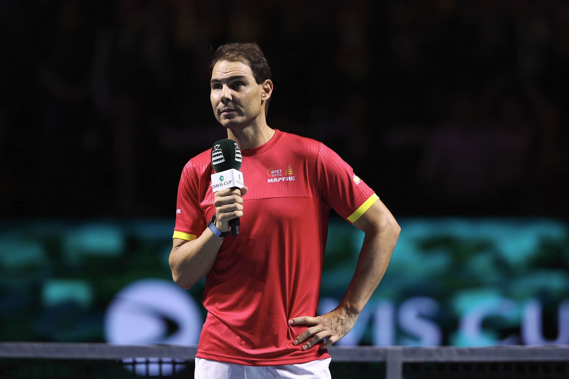 Rafael Nadal of Team Spain during the Davis Cup at Palacio in Malaga, Spain. (Photo by Getty Images)